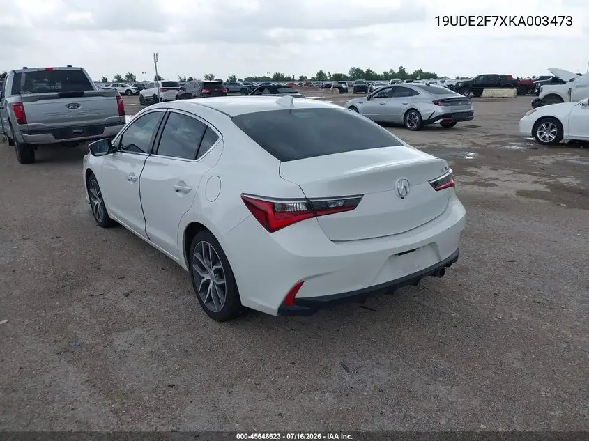 2019 Acura Ilx Premium Package/Technology Package VIN: 19UDE2F7XKA003473 Lot: 45646623