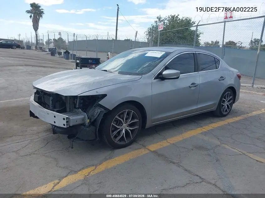 2019 Acura Ilx Premium Package/Technology Package VIN: 19UDE2F78KA002225 Lot: 45684529