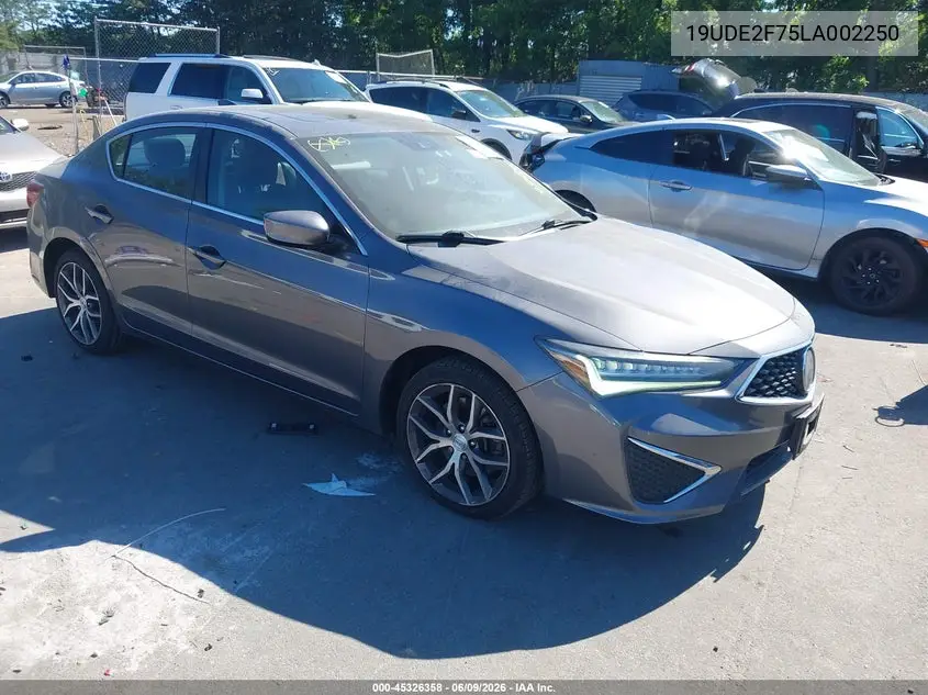 2020 Acura Ilx Premium Package/Technology Package VIN: 19UDE2F75LA002250 Lot: 45326358