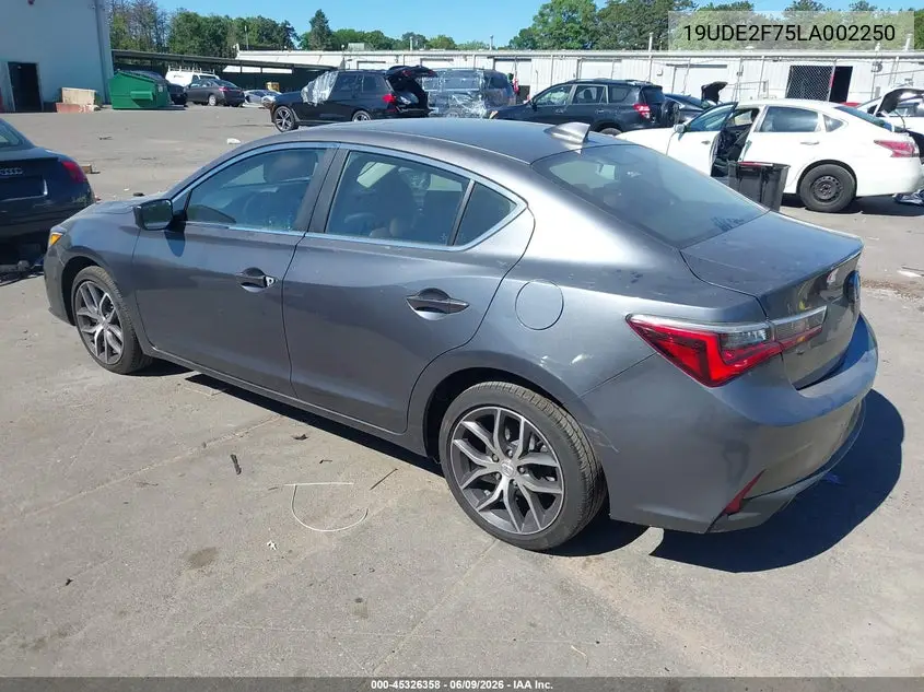 2020 Acura Ilx Premium Package/Technology Package VIN: 19UDE2F75LA002250 Lot: 45326358