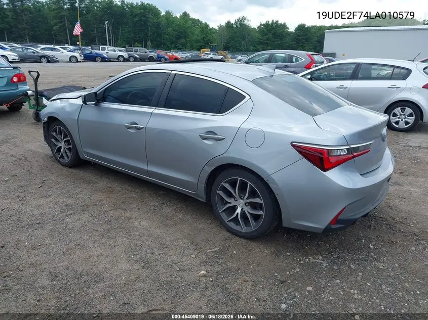 2020 Acura Ilx Premium Package/Technology Package VIN: 19UDE2F74LA010579 Lot: 45409019