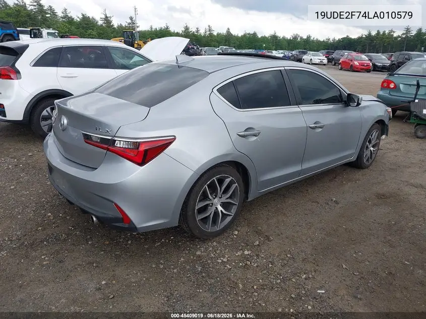 2020 Acura Ilx Premium Package/Technology Package VIN: 19UDE2F74LA010579 Lot: 45409019