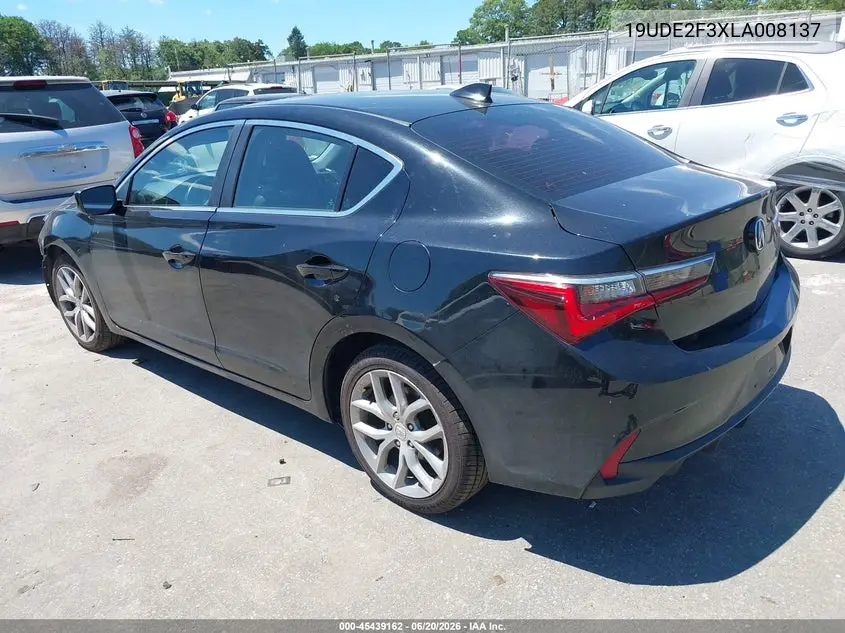 2020 Acura Ilx Standard VIN: 19UDE2F3XLA008137 Lot: 45439162