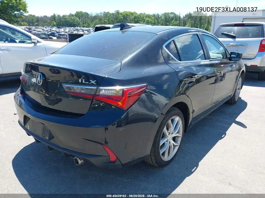 2020 Acura Ilx Standard VIN: 19UDE2F3XLA008137 Lot: 45439162