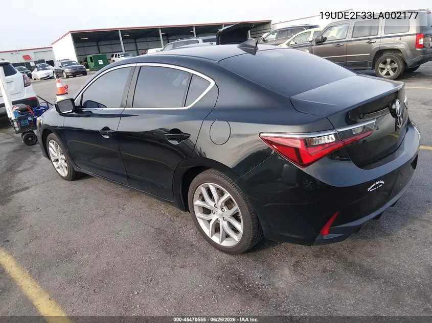 2020 Acura Ilx Standard VIN: 19UDE2F33LA002177 Lot: 45470555