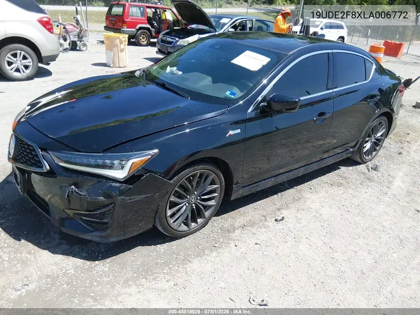 2020 Acura Ilx Premium A-Spec Packages/Technology A-Spec Packages VIN: 19UDE2F8XLA006772 Lot: 45518029