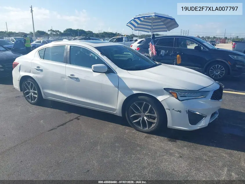 2020 Acura Ilx Premium Package/Technology Package VIN: 19UDE2F7XLA007797 Lot: 45558460