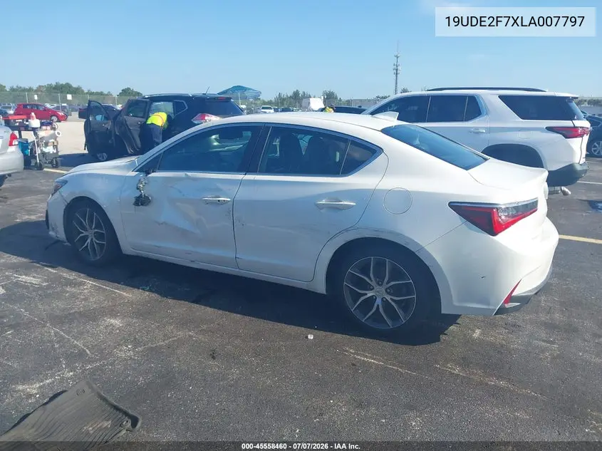 2020 Acura Ilx Premium Package/Technology Package VIN: 19UDE2F7XLA007797 Lot: 45558460