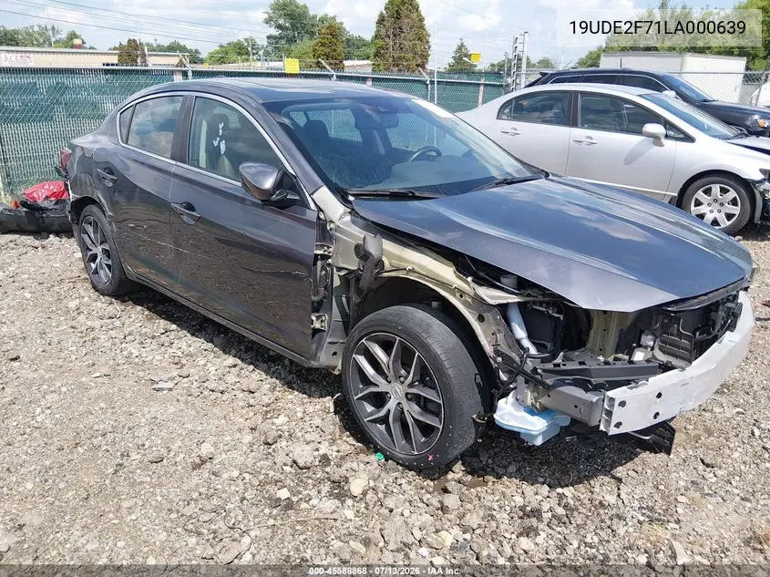 2020 Acura Ilx Premium Package/Technology Package VIN: 19UDE2F71LA000639 Lot: 45588868