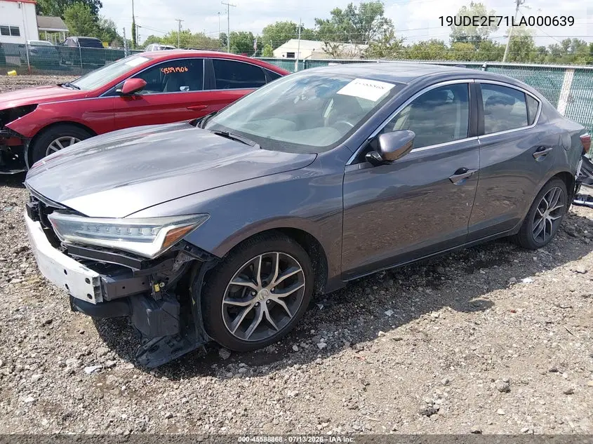 2020 Acura Ilx Premium Package/Technology Package VIN: 19UDE2F71LA000639 Lot: 45588868