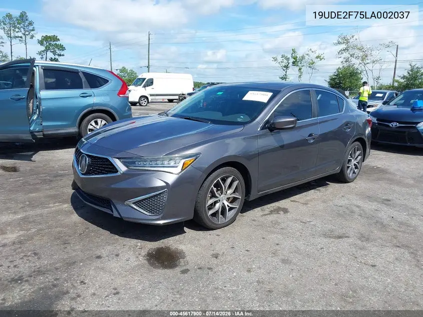 2020 Acura Ilx Premium Package/Technology Package VIN: 19UDE2F75LA002037 Lot: 45617900
