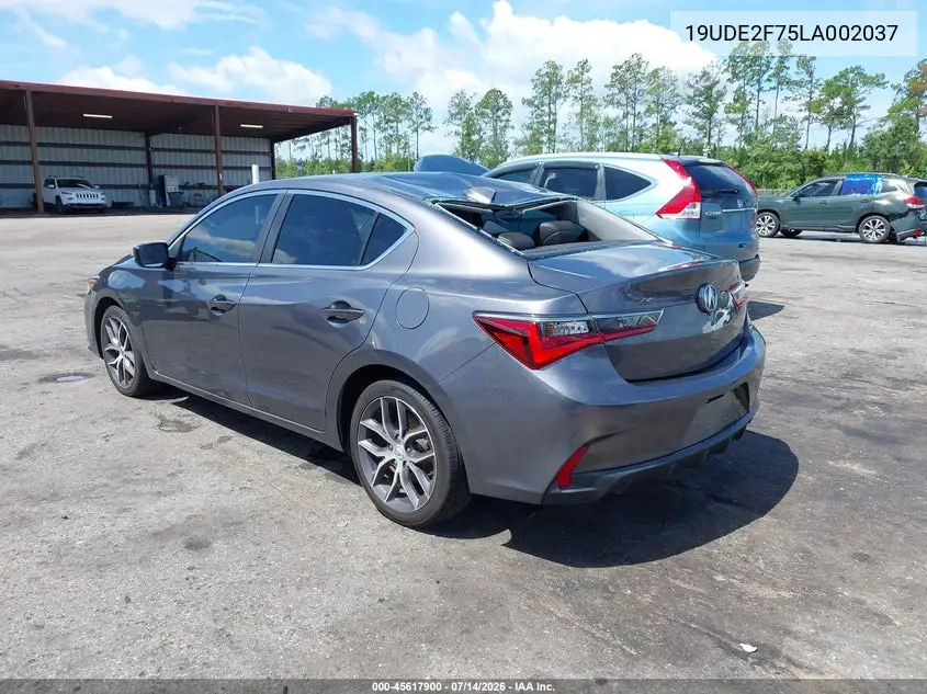 2020 Acura Ilx Premium Package/Technology Package VIN: 19UDE2F75LA002037 Lot: 45617900