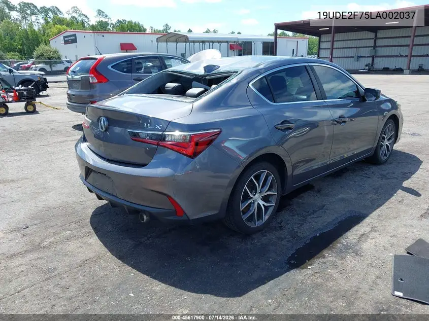 2020 Acura Ilx Premium Package/Technology Package VIN: 19UDE2F75LA002037 Lot: 45617900