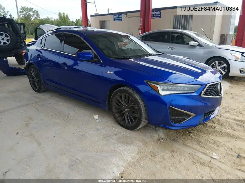 2021 Acura Ilx Premium A-Spec Packages/Technology A-Spec Packages VIN: 19UDE2F84MA010334 Lot: 45312847