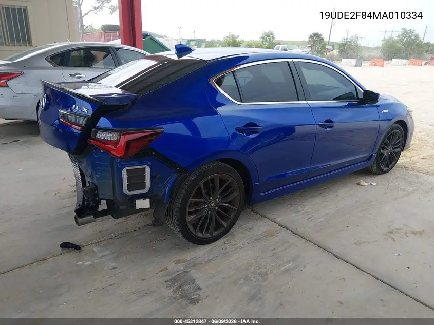 2021 Acura Ilx Premium A-Spec Packages/Technology A-Spec Packages VIN: 19UDE2F84MA010334 Lot: 45312847