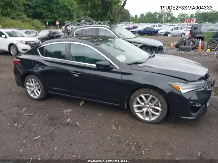 2021 Acura Ilx Standard VIN: 19UDE2F3XMA004333 Lot: 45415547