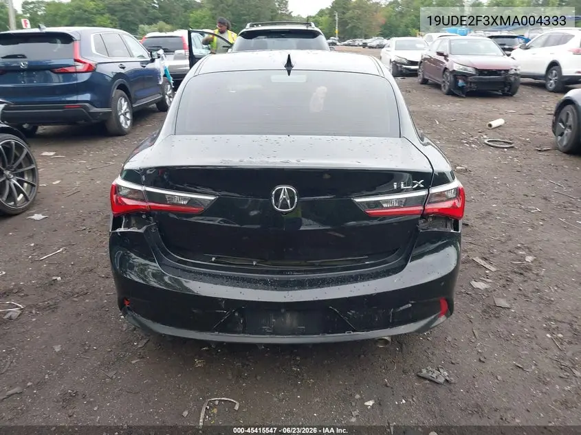 2021 Acura Ilx Standard VIN: 19UDE2F3XMA004333 Lot: 45415547