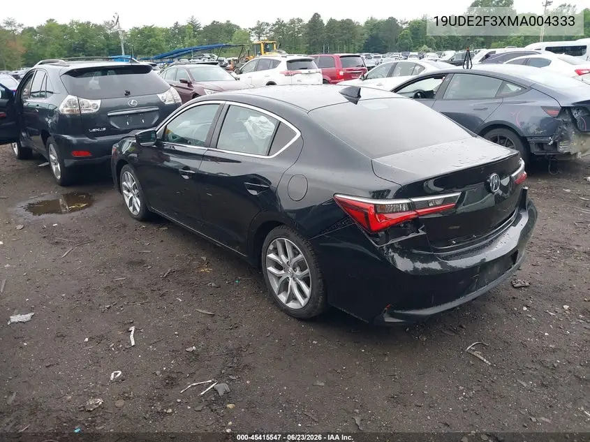 2021 Acura Ilx Standard VIN: 19UDE2F3XMA004333 Lot: 45415547
