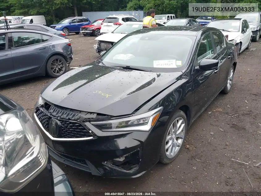 2021 Acura Ilx Standard VIN: 19UDE2F3XMA004333 Lot: 45415547