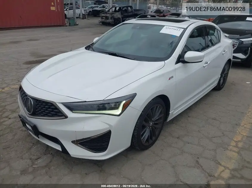 2021 Acura Ilx Premium A-Spec Packages/Technology A-Spec Packages VIN: 19UDE2F86MA009928 Lot: 45439012