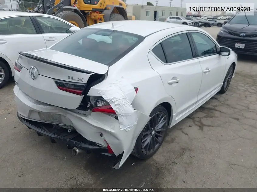 2021 Acura Ilx Premium A-Spec Packages/Technology A-Spec Packages VIN: 19UDE2F86MA009928 Lot: 45439012