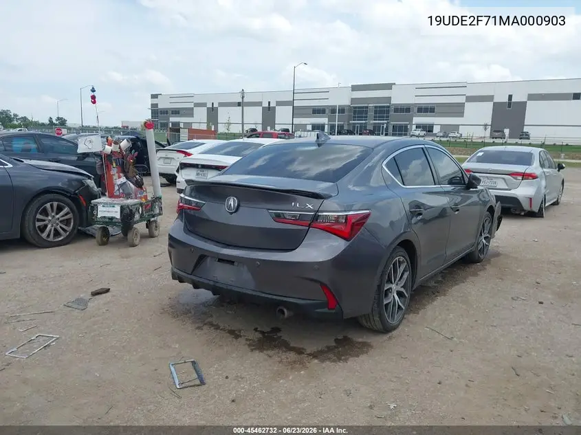 2021 Acura Ilx Premium Package/Technology Package VIN: 19UDE2F71MA000903 Lot: 45462732