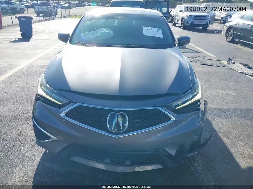 2021 Acura Ilx Premium Package/Technology Package VIN: 19UDE2F72MA007004 Lot: 45550147