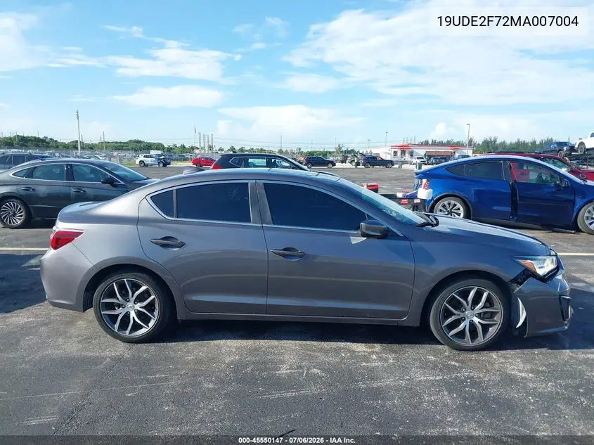 2021 Acura Ilx Premium Package/Technology Package VIN: 19UDE2F72MA007004 Lot: 45550147