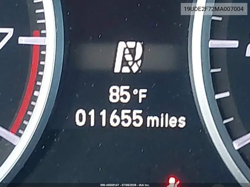 2021 Acura Ilx Premium Package/Technology Package VIN: 19UDE2F72MA007004 Lot: 45550147