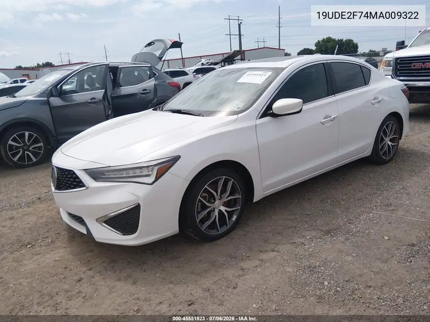 2021 Acura Ilx VIN: 19UDE2F74MA009322 Lot: 45551923