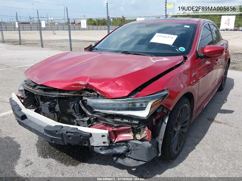 2021 Acura Ilx Premium A-Spec Packages/Technology A-Spec Packages VIN: 19UDE2F89MA005856 Lot: 45594371