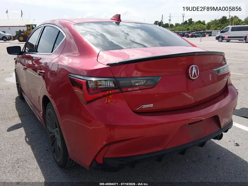2021 Acura Ilx Premium A-Spec Packages/Technology A-Spec Packages VIN: 19UDE2F89MA005856 Lot: 45594371