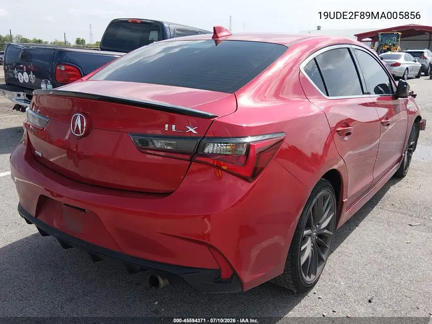 2021 Acura Ilx Premium A-Spec Packages/Technology A-Spec Packages VIN: 19UDE2F89MA005856 Lot: 45594371