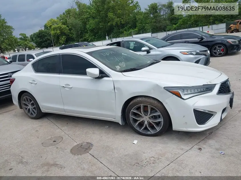 2021 Acura Ilx Premium Package/Technology Package VIN: 19UDE2F79MA008635 Lot: 45631263