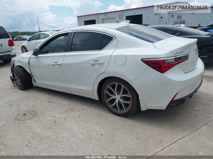 2021 Acura Ilx Premium Package/Technology Package VIN: 19UDE2F79MA008635 Lot: 45631263