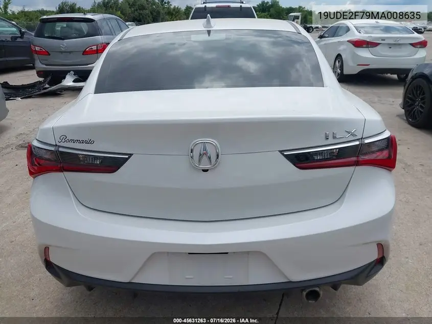 2021 Acura Ilx Premium Package/Technology Package VIN: 19UDE2F79MA008635 Lot: 45631263