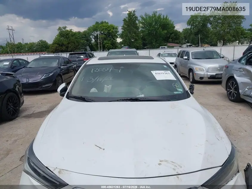 2021 Acura Ilx Premium Package/Technology Package VIN: 19UDE2F79MA008635 Lot: 45631263