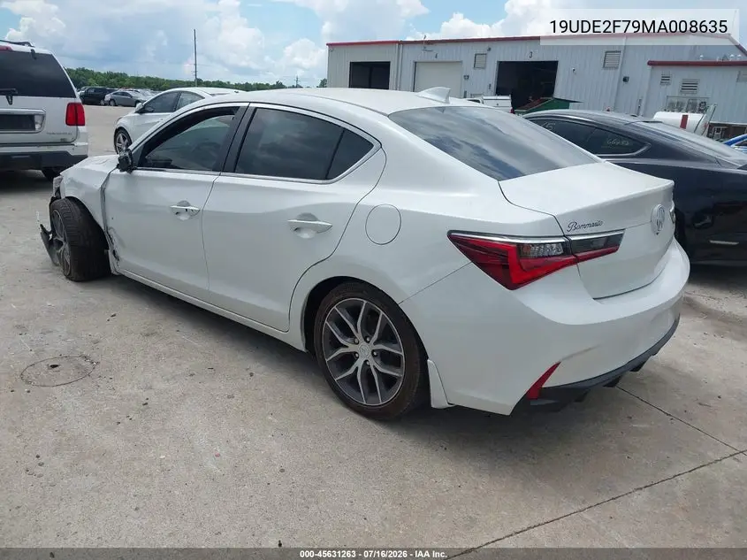 2021 Acura Ilx Premium Package/Technology Package VIN: 19UDE2F79MA008635 Lot: 45631263