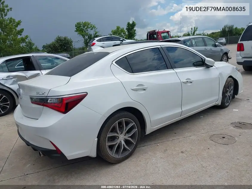 2021 Acura Ilx Premium Package/Technology Package VIN: 19UDE2F79MA008635 Lot: 45631263