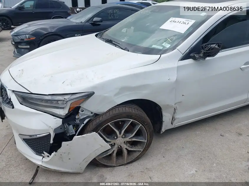 2021 Acura Ilx Premium Package/Technology Package VIN: 19UDE2F79MA008635 Lot: 45631263