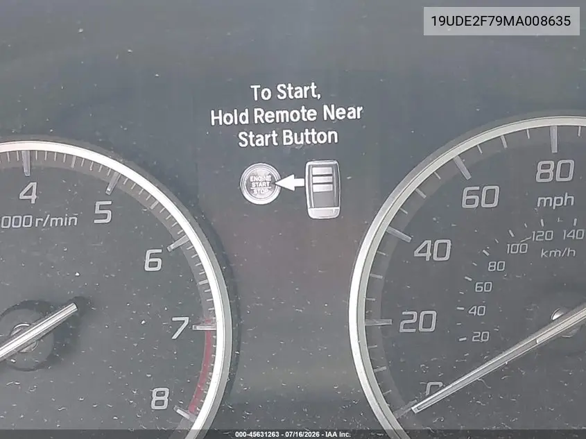 2021 Acura Ilx Premium Package/Technology Package VIN: 19UDE2F79MA008635 Lot: 45631263