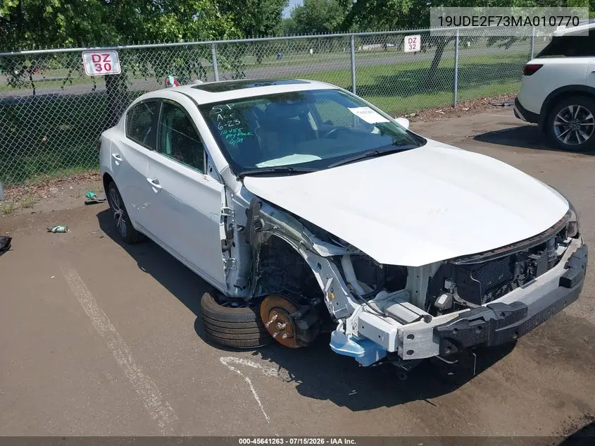 2021 Acura Ilx Premium Package/Technology Package VIN: 19UDE2F73MA010770 Lot: 45641263