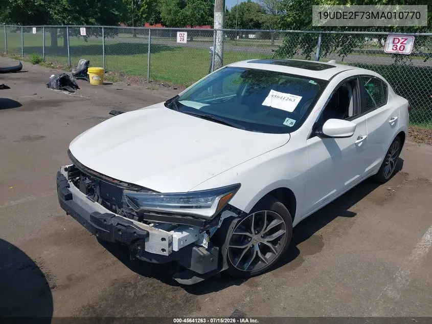 2021 Acura Ilx Premium Package/Technology Package VIN: 19UDE2F73MA010770 Lot: 45641263