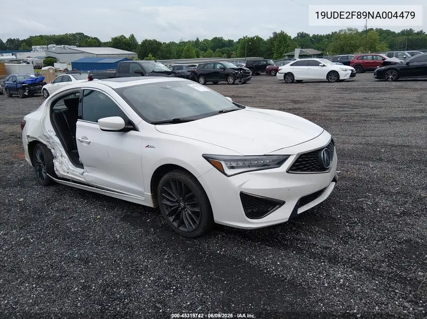2022 Acura Ilx Premium A-Spec Packages/Technology A-Spec Packages VIN: 19UDE2F89NA004479 Lot: 45319742