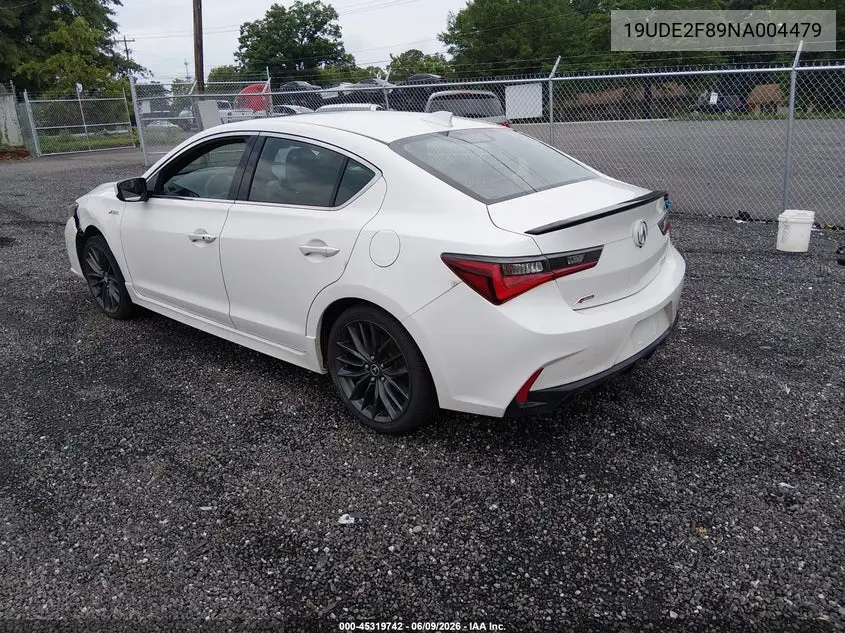 2022 Acura Ilx Premium A-Spec Packages/Technology A-Spec Packages VIN: 19UDE2F89NA004479 Lot: 45319742