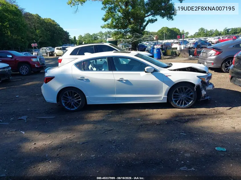 2022 Acura Ilx Premium A-Spec Packages/Technology A-Spec Packages VIN: 19UDE2F8XNA007195 Lot: 45337999