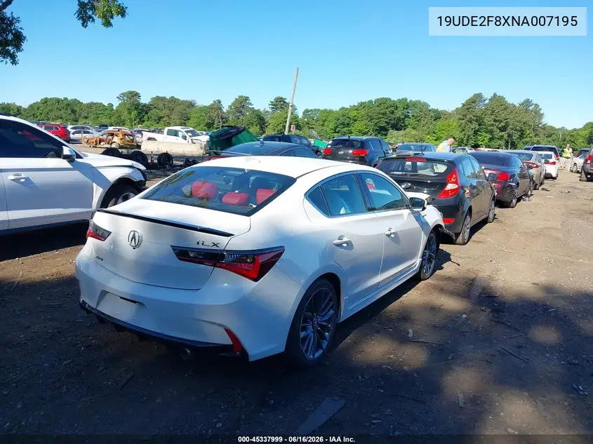 2022 Acura Ilx Premium A-Spec Packages/Technology A-Spec Packages VIN: 19UDE2F8XNA007195 Lot: 45337999