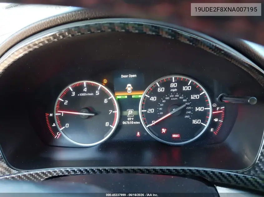 2022 Acura Ilx Premium A-Spec Packages/Technology A-Spec Packages VIN: 19UDE2F8XNA007195 Lot: 45337999