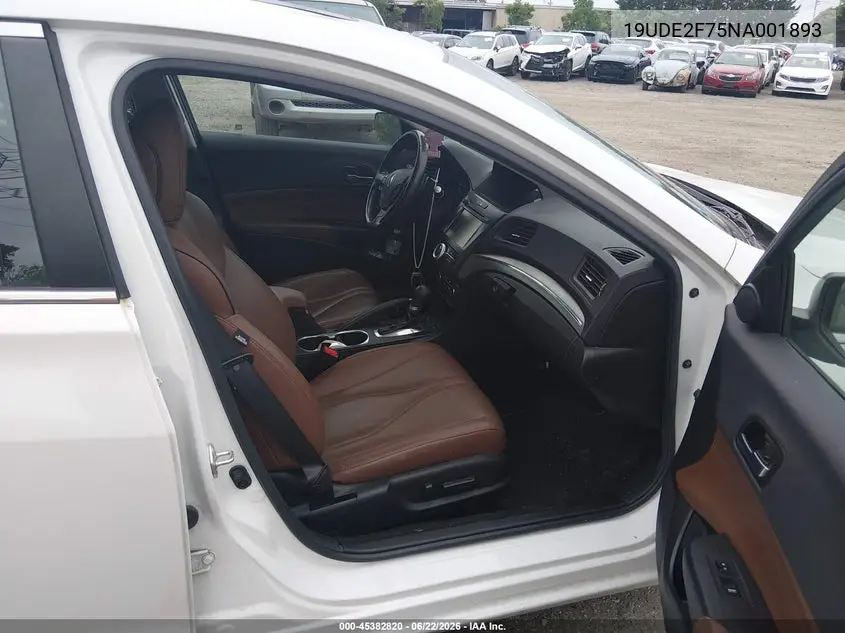 2022 Acura Ilx Premium Package VIN: 19UDE2F75NA001893 Lot: 45382820