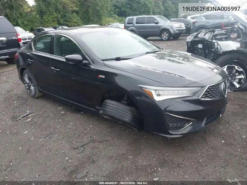 2022 Acura Ilx Premium A-Spec Packages/Technology A-Spec Packages VIN: 19UDE2F83NA005997 Lot: 45446257